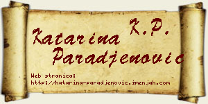 Katarina Parađenović vizit kartica